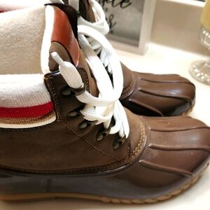 Nautical all weather rain boot